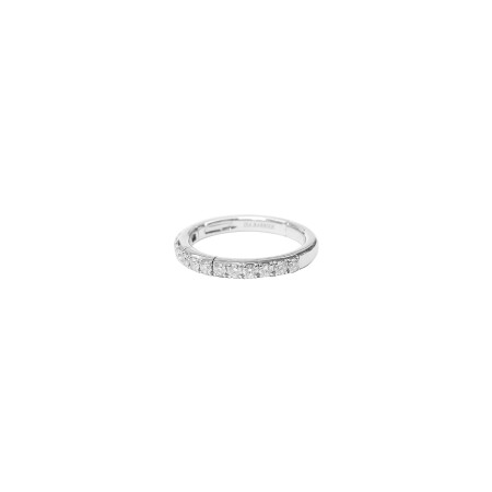 Alliance Isabelle Barrier en or blanc sertie de diamants naturels, taille 53